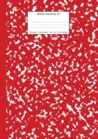 Marmoriertes Notizbuch A4: College-Journal mit rotem Marmor, liniert - Marble Notebook A4: Red Marble College Ruled Journal