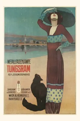Jahrgangsjournal Modische Frau mit Katze am Strand - Vintage Journal Fashionable Woman with Cat on Beach