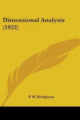 Dimensionale Analyse (1922) - Dimensional Analysis (1922)