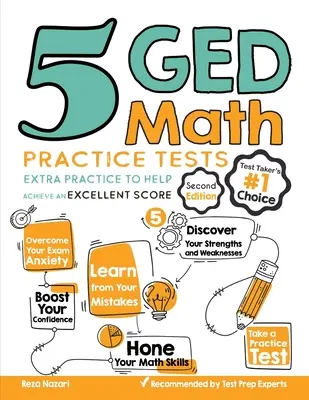 5 GED Mathe Übungstests: Extra Übung für ein hervorragendes Ergebnis - 5 GED Math Practice Tests: Extra Practice to Help Achieve an Excellent Score
