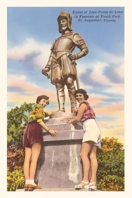 Jahrgangszeitschrift Ponce de Leon-Statue, St. Augustine, Florida - Vintage Journal Ponce de Leon Statue, St. Augustine, Florida