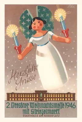 Vintage Journal Plakat für die Heiligabendmesse in Dresden, Deutschland - Vintage Journal Poster for Christmas Eve Mass in Dresden, Germany