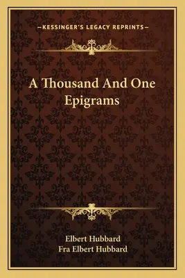 Tausendundein Epigramm - A Thousand And One Epigrams