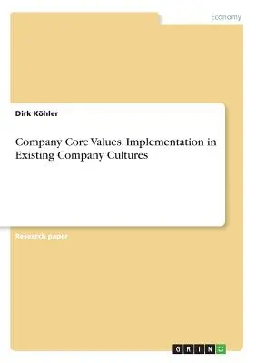 Grundwerte des Unternehmens. Implementierung in bestehende Unternehmenskulturen - Company Core Values. Implementation in Existing Company Cultures
