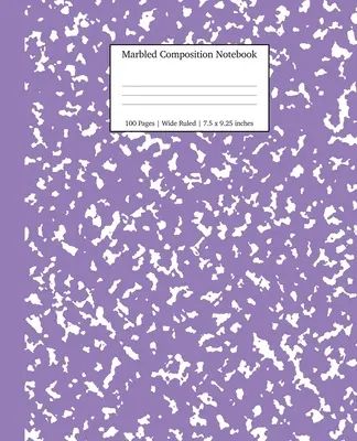 Marmoriertes Notizbuch: Lavendel Marmor Wide Ruled Paper Fachbuch - Marbled Composition Notebook: Lavender Marble Wide Ruled Paper Subject Book