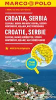 Kroatien und Serbien Marco Polo Karte - Beinhaltet Slowenien, Bosnien und Herzegowina, Kosovo, Montenegro, Albanien und Nordmazedonien - Croatia and Serbia Marco Polo Map - Includes Slovenia, Bosnia and Hercegovina, Kosovo, Montenegro, Albania and North Macedonia