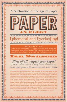 Papier: Eine Elegie - Paper: An Elegy