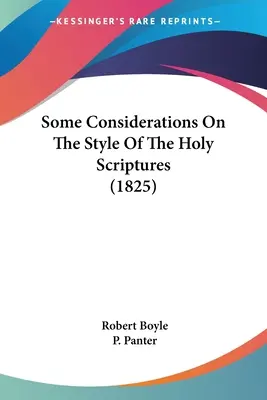 Einige Betrachtungen über den Stil der Heiligen Schrift (1825) - Some Considerations On The Style Of The Holy Scriptures (1825)