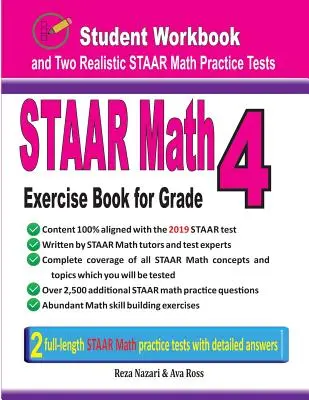STAAR Mathe-Übungsbuch für Klasse 4: Schülerarbeitsheft und zwei realistische STAAR Mathe-Tests - STAAR Math Exercise Book for Grade 4: Student Workbook and Two Realistic STAAR Math Tests