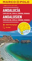 Andalusien, Costa Del Sol, Sevilla, Cordoba, Granada Marco Polo Karte - Andalusia, Costa Del Sol, Seville, Cordoba, Granada Marco Polo Map