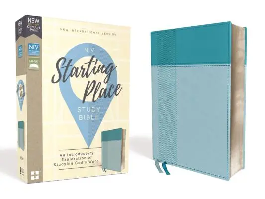 Niv, Starting Place Studienbibel, Lederweiches Leder, Blau, Comfort Print: Eine einführende Erkundung des Studiums von Gottes Wort - Niv, Starting Place Study Bible, Leathersoft, Blue, Comfort Print: An Introductory Exploration of Studying God's Word