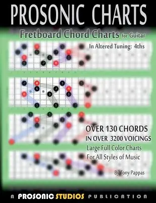 Griffbrett-Akkorddiagramme für Gitarre - In veränderter Stimmung: 4tel - Fretboard Chord Charts for Guitar - In Altered Tuning: 4ths