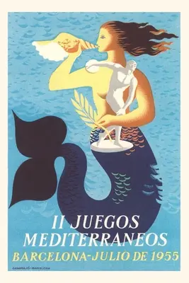 Jahrgangsjournal Poster der Mittelmeerspiele 1955 - Vintage Journal 1955 Mediterranean Games Poster