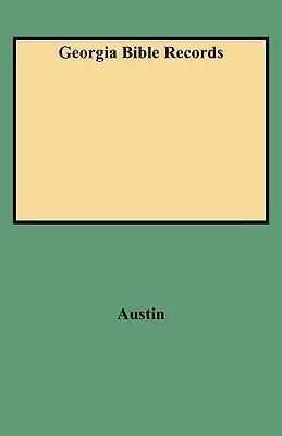 Georgia Bibel Aufzeichnungen - Georgia Bible Records