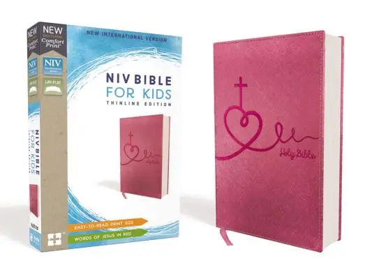 Niv, Kinderbibel, lederweich, rosa, rote Schrift, Komfortdruck: Thinline-Ausgabe - Niv, Bible for Kids, Leathersoft, Pink, Red Letter, Comfort Print: Thinline Edition