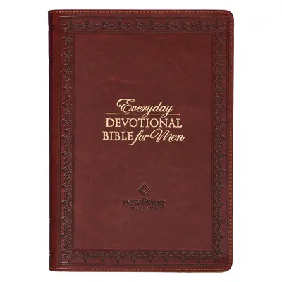 NLT Holy Bible Everyday Devotional Bible for Men Neue Lebendige Übersetzung, Veganes Leder, Burgunderfarben geprägt - NLT Holy Bible Everyday Devotional Bible for Men New Living Translation, Vegan Leather, Burgundy Debossed