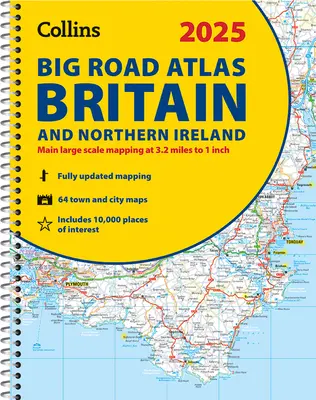 2025 Collins Big Road Atlas Großbritannien und Nordirland: A3 Spirale - 2025 Collins Big Road Atlas Britain and Northern Ireland: A3 Spiral