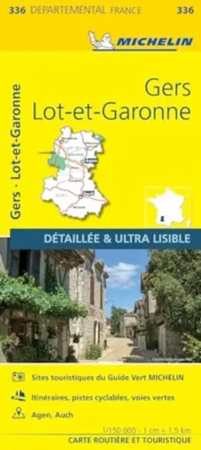 Gers Lot-et-Garonne - Michelin Ortskarte 336 - Gers  Lot-et-Garonne - Michelin Local Map 336