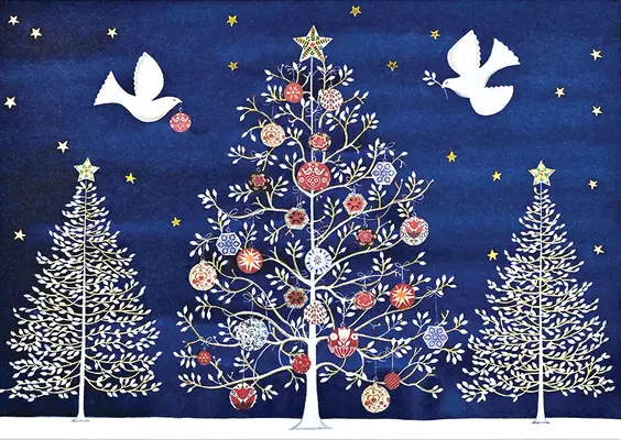 Tauben der Saison Deluxe Boxed Holiday Cards - Doves of the Season Deluxe Boxed Holiday Cards