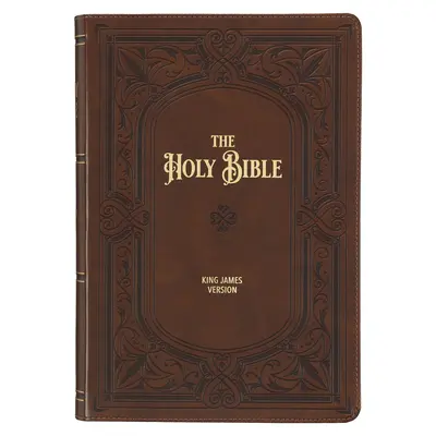 KJV Studienbibel, Großdruck King James Version Heilige Bibel, Daumenlaschen, Bänder, Kunstleder Sattel Tan Gerahmt Jugendstil Debossed - KJV Study Bible, Large Print King James Version Holy Bible, Thumb Tabs, Ribbons, Faux Leather Saddle Tan Framed Art Nouveau Debossed