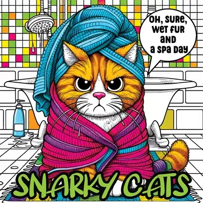 Snarky Cats: Malbuch mit einem Hauch von Frechheit und entspannendem Humor, ein sarkastischer Spaß für Katzenliebhaber - Snarky Cats: Coloring Book with a Touch of Sass and Relaxing Humor, Sarcastic Fun for Cat Lovers