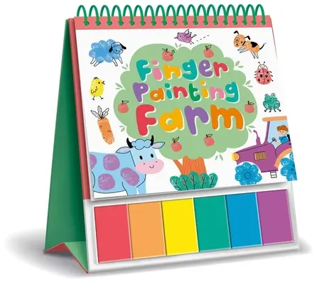 Fingermalerei Bauernhof: Staffelei-Malbuch mit 6 Farben - Finger Painting Farm: Easel Coloring Book with 6 Paints