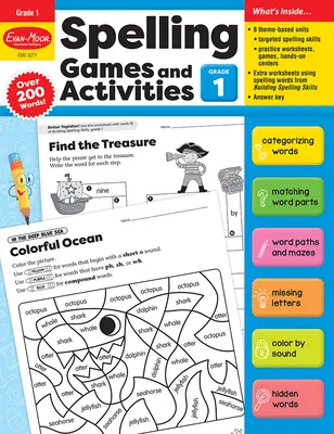 Rechtschreibspiele und -aktivitäten, Klasse 1, Lehrermaterial - Spelling Games and Activities, Grade 1 Teacher Resource