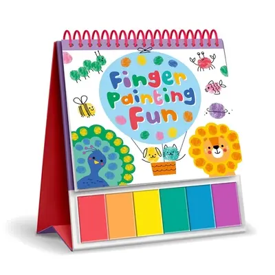 Finger-Mal-Spaß: Staffelei-Malbuch mit 6 Farben - Finger Painting Fun: Easel Coloring Book with 6 Paints