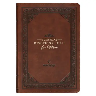 NLT Holy Bible Everyday Devotional Bible for Men Neue Lebendige Übersetzung, Veganes Leder, Braun Geprägt - NLT Holy Bible Everyday Devotional Bible for Men New Living Translation, Vegan Leather, Brown Debossed