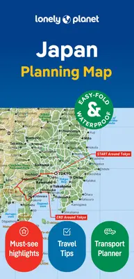 Lonely Planet Japan Planungskarte 2 - Lonely Planet Japan Planning Map 2