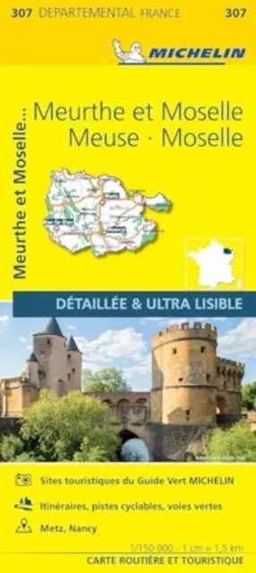 Maas Meurthe-et-Moselle Moselle - Michelin Ortskarte 307 - Meuse Meurthe-et-Moselle  Moselle  - Michelin Local Map 307