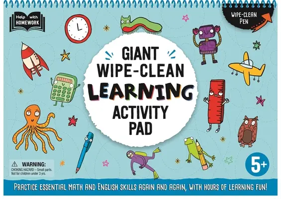 Riesiges Wipe-Clean Learning Activity Pack: Üben Sie wichtige mathematische und englische Fertigkeiten mit stundenlangem Lernspaß! 5+ - Giant Wipe-Clean Learning Activity Pack: Practice Essential Math and English Skills, with Hours of Learning Fun! 5+